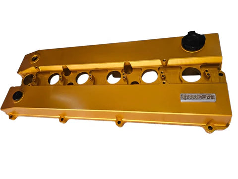 A24-2309-SPEEDWORKS TOYOTA 2JZ-GE NON-VVTI SINGLE PIECE BILLET VALVE COVER GOLD