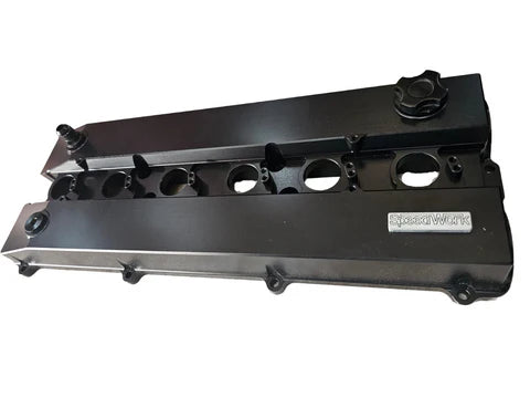 A24-2314-SPEEDWORKS TOYOTA 2JZ-GTE NON-VVTI SINGLE PIECE BILLET VALVE COVER BLACK