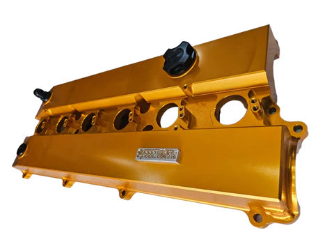 A24-2308-SPEEDWORKS TOYOTA 2JZ-GE VVTI SINGLE PIECE BILLET VALVE COVER GOLD