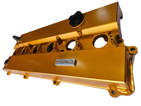 A24-2303-SPEEDWORKS TOYOTA 2JZ-GTE VVTI SINGLE PIECE BILLET VALVE COVER GOLD