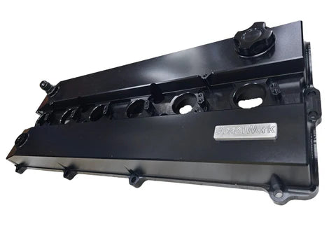A24-2310-SPEEDWORKS TOYOTA 2JZ-GE NON-VVTI SINGLE PIECE BILLET VALVE COVER BLACK