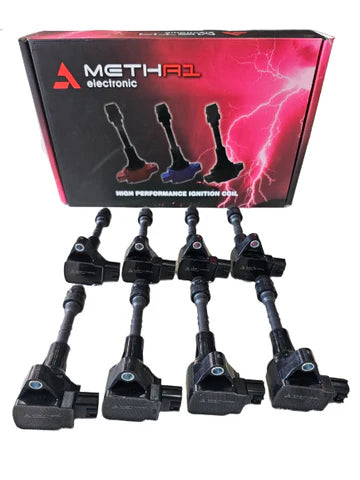 A24-3511-Metha1 Coils IGNITION COIL SET OF 8 22448-1LA0B UF677 22448-1LA0A UF650 Compatible for Infiniti QX56 QX80 Compatible for Nissan Armada 5.6 V8 Z62 Y62 VK56
