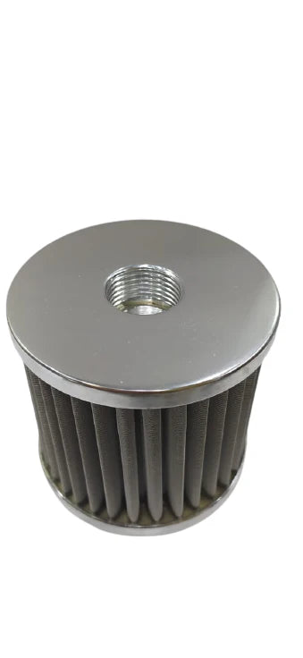 A24-1931-Stainless Steel Polished Billet Breather with Female Thread