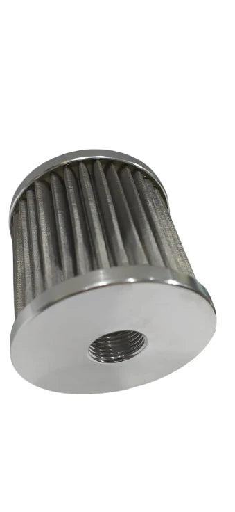 A24-2424-AN12-STAINLESS STEEL POLISHED BILLET BREATHER WITH FEMALE THREAD