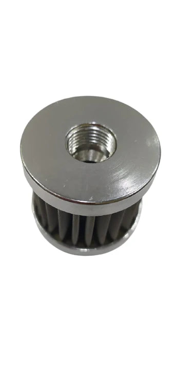 A24-2408-AN6-STAINLESS STEEL POLISHED BILLET BREATHER WITH FEMALE THREAD