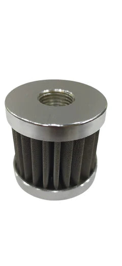 A24-2408-AN6-STAINLESS STEEL POLISHED BILLET BREATHER WITH FEMALE THREAD