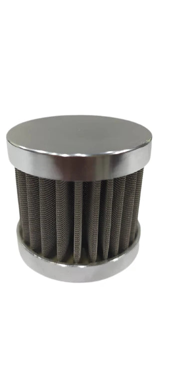A24-2408-AN6-STAINLESS STEEL POLISHED BILLET BREATHER WITH FEMALE THREAD