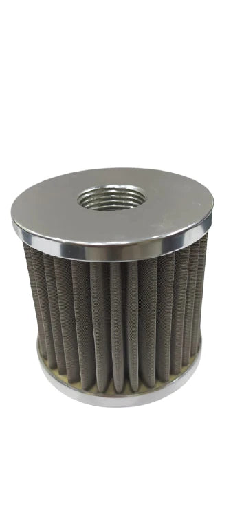 A24-1830-AN12-STAINLESS STEEL POLISHED BILLET BREATHER WITH FEMALE THREAD