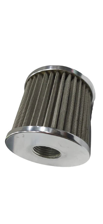 A24-2424-AN12-STAINLESS STEEL POLISHED BILLET BREATHER WITH FEMALE THREAD