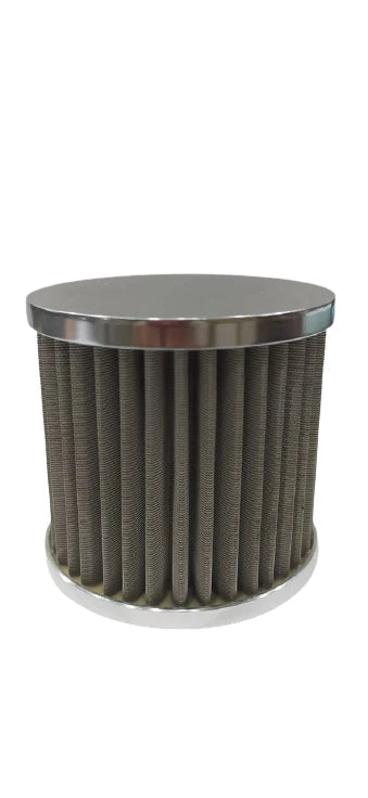 A24-1970-AN12-STAINLESS STEEL POLISHED BILLET BREATHER WITH FEMALE THREAD