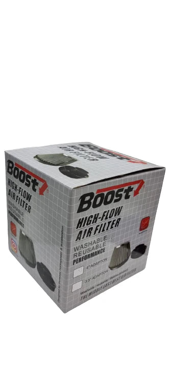 A24-1821-BOOST Universal Stainless Steel Cold Air Filter 76mm High Flow