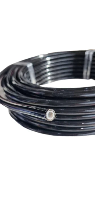 A24-2784-AN10-TEFLON PTFE HOSE STAINLESS STEEL BRAIDED BLACK PVC COATED COVER