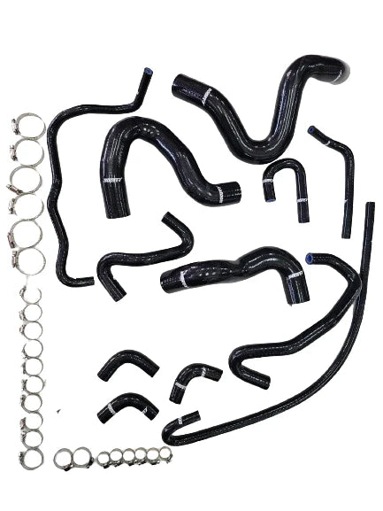 A24-1072-Silicone Hoses For Nissan Patrol/Safari TB48DE WFGY61 2002-2012 Black