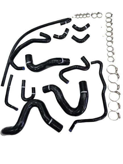 A24-1072-Silicone Hoses For Nissan Patrol/Safari TB48DE WFGY61 2002-2012 Black