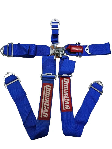 A24-3196-Quick Car Latch & Link 5PT RATCHET HNR HARNESS BLUE