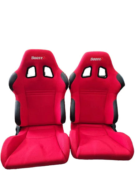 A24-3173-BOOST SEATS UNIVERSAL SPORTS ADJUSTABLE CAR RACING SEAT RED