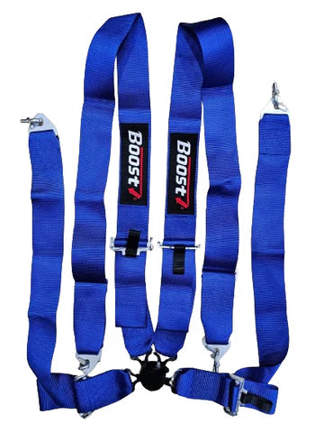A24-3188-PRO BOOST UNIVERSAL 4 POINT SAFETY BELT RACING SEAT BELT BLUE
