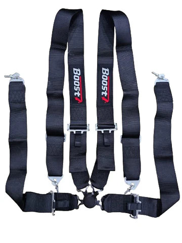 A24-3186-PRO BOOST UNIVERSAL 4 POINT SAFETY BELT RACING SEAT BELT BLACK