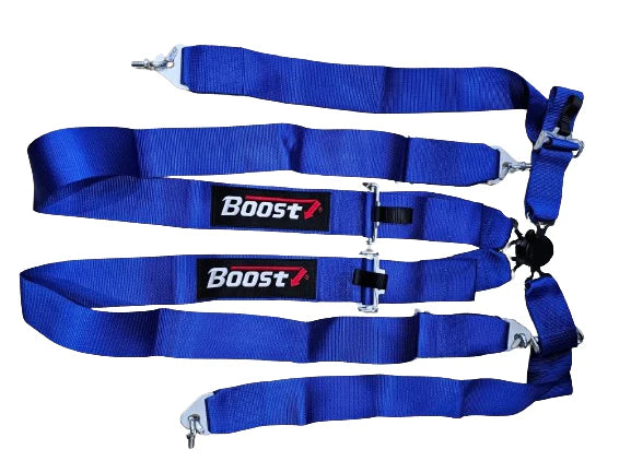 A24-3188-PRO BOOST UNIVERSAL 4 POINT SAFETY BELT RACING SEAT BELT BLUE