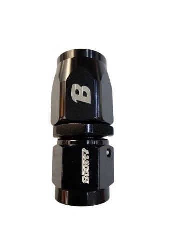 A24-2530-BOOST UNIVERSAL FITTING AN6 Straight OIL FUEL SWIVEL HOSE END ALUMINUM BLACK