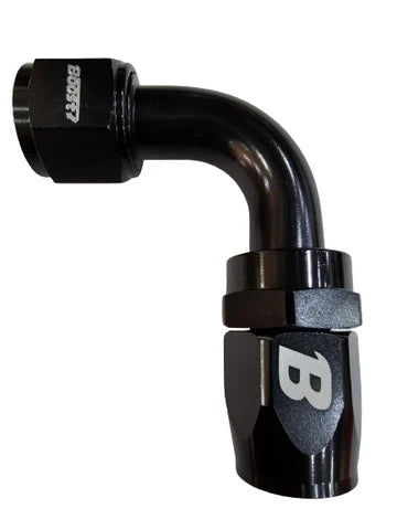 A24-2559-BOOST Fitting Full Flow Swivel Hose End Fitting, 90 Degree, Black, -12 AN