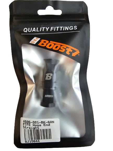 A24-2546-BOOST AN6 6AN Straight PTFE Teflon Swivel Hose End Fitting Adapter Black