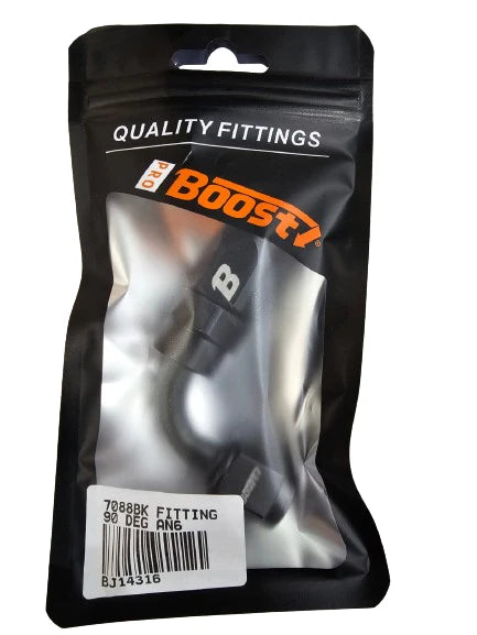 A24-2531-BOOST Universal Fitting AN6 90 Degree Oil Fuel Swivel Hose End Aluminum Black