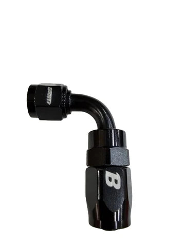 A24-2531-BOOST Universal Fitting AN6 90 Degree Oil Fuel Swivel Hose End Aluminum Black