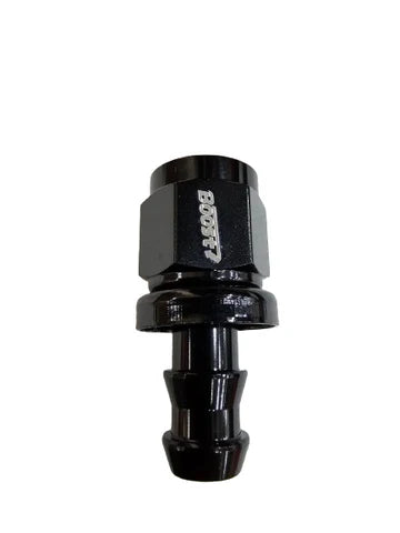 A24-2715-BOOST AN6 6AN Straight Hose End Fitting Push Lock / Push On Adapter Black