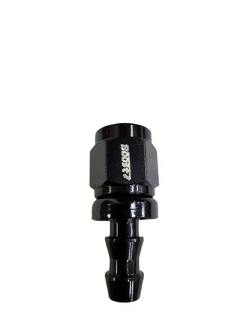 A24-2716-BOOST AN4 4AN Straight Hose End Fitting Push Lock / Push On Adapter Black