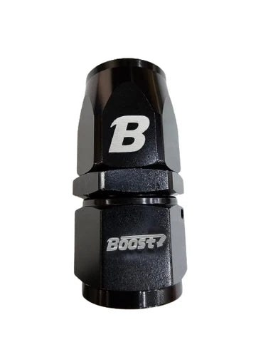 A24-2722-BOOST FITTING REUSABLE SWIVEL HOSE END STRAIGHT AN12 BLACK