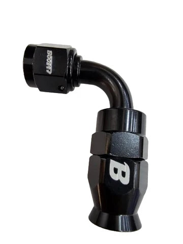 A24-2548-UNIVERSAL PTEF AN6 90 DEGREE REUSABLE SWIVEL PTFE HOSE END FITTING BLACK