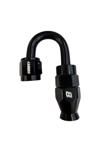 A24-2730-UNIVERSAL PTEF AN4 180 DEGREE REUSABLE SWIVEL PTFE HOSE END FITTING BLACK