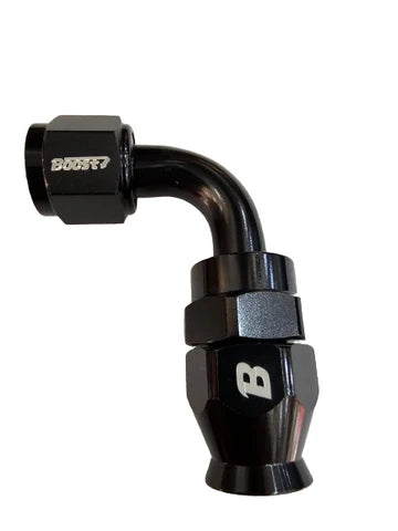 A24-2547-UNIVERSAL PTEF AN8 90 DEGREE REUSABLE SWIVEL PTFE HOSE END FITTING BLACK
