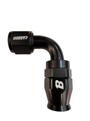 A24-2727-UNIVERSAL PTEF AN10 90 DEGREE REUSABLE SWIVEL PTFE HOSE END FITTING BLACK