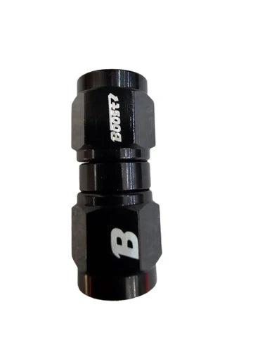 A24-2726-UNIVERSAL 4AN Female to 4AN Female Straight Swivel Coupler Union Fitting Adapter Aluminum Black
