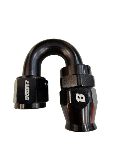 A24-2729-UNIVERSAL PTEF AN10 180 DEGREE REUSABLE SWIVEL PTFE HOSE END FITTING BLACK