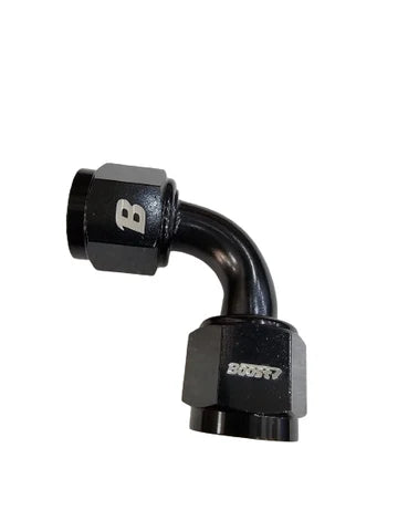 A24-2706-BOOST 8AN FEMALE TO 8AN FEMALE 90 DEGREE SWIVEL COUPLER UNION FITTING ADAPTER BLACK