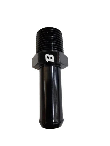 A24-2700-BOOST Male 1/2" NPT to 5/8" Hose Barb Straight Adapter Fitting BLACK