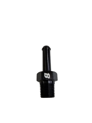 A24-2703-BOOST 1/4" x 1/8" NPT Male NPT to Hose Barb Straight Adapter Fitting BLACK