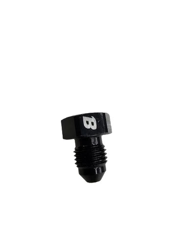 A24-2694-BOOST Anodized Aluminum -3AN MALE Flare Plug Fitting, Black
