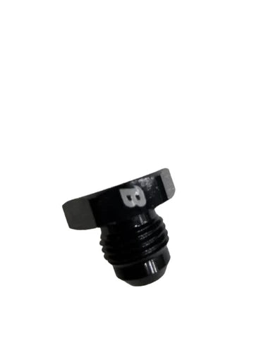 A24-2692-BOOST ANODIZED ALUMINUM -6AN MALE FLARE PLUG FITTING, BLACK