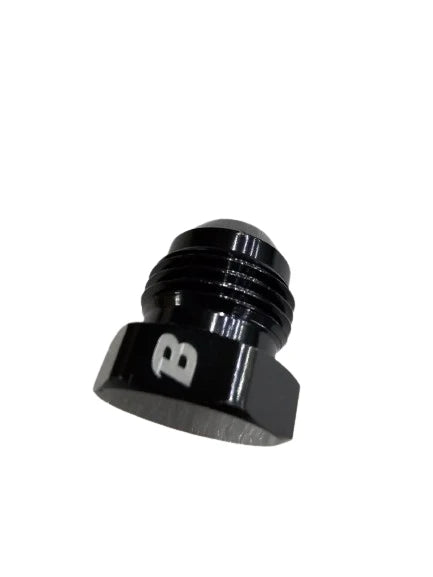 A24-2691-BOOST ANODIZED ALUMINUM -8AN MALE FLARE PLUG FITTING, BLACK
