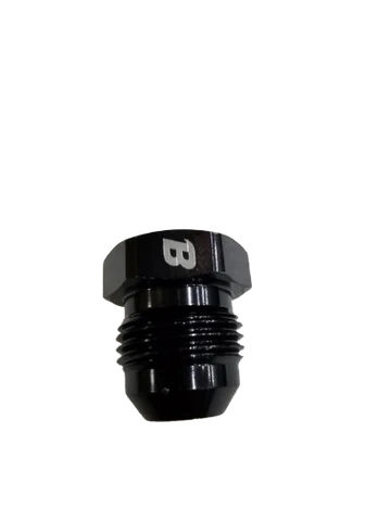 A24-2691-BOOST ANODIZED ALUMINUM -8AN MALE FLARE PLUG FITTING, BLACK