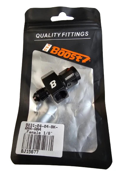 A24-2678-BOOST AN4 AN-4 Male To AN4 Female 1/8" Inch NPT Port Adapter Fitting Gauge Aluminum