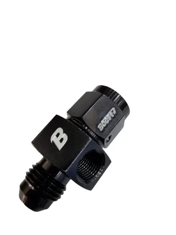 A24-2574-BOOST AN6 Male to Female Swivel with 1/8" NPT Gauge Port Fuel Pressure Fitting Adapter