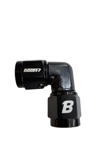 A24-2675-BOOST Swivel Female 6AN to Female 6AN Coupler 90 Degree Union Adapter Fitting Aluminum