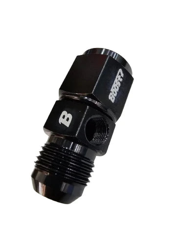 A24-2676-BOOST Fuel Pressure Fitting 10AN Male to Female with 1/8 NPT Gauge Port Hose Adapter