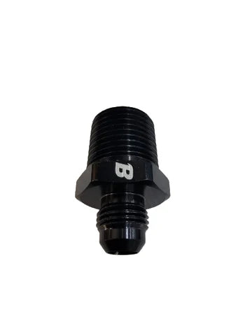 A24-2662-BOOST Aluminium 1/2" NPT to 6AN Flare Male AN6 to 1/2 NPT Union Pipe Fitting Adapter Black