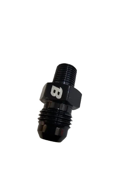 A24-2665-OOST 6AN Flare to 1/8" NPT Pipe Hose Adapter Fitting, Aluminum Black Anodized AN6 Male Flare to 1/8 NPT Male Thread